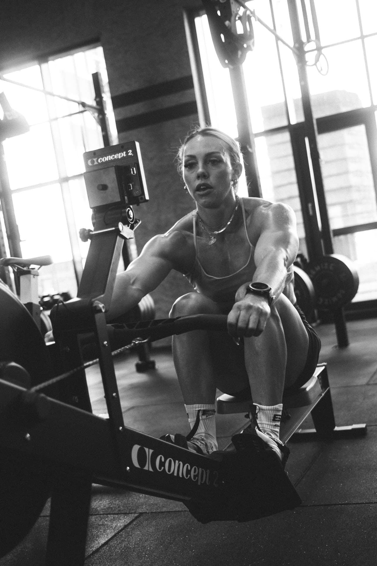 Meg Jacoby on Concept2 RowErg