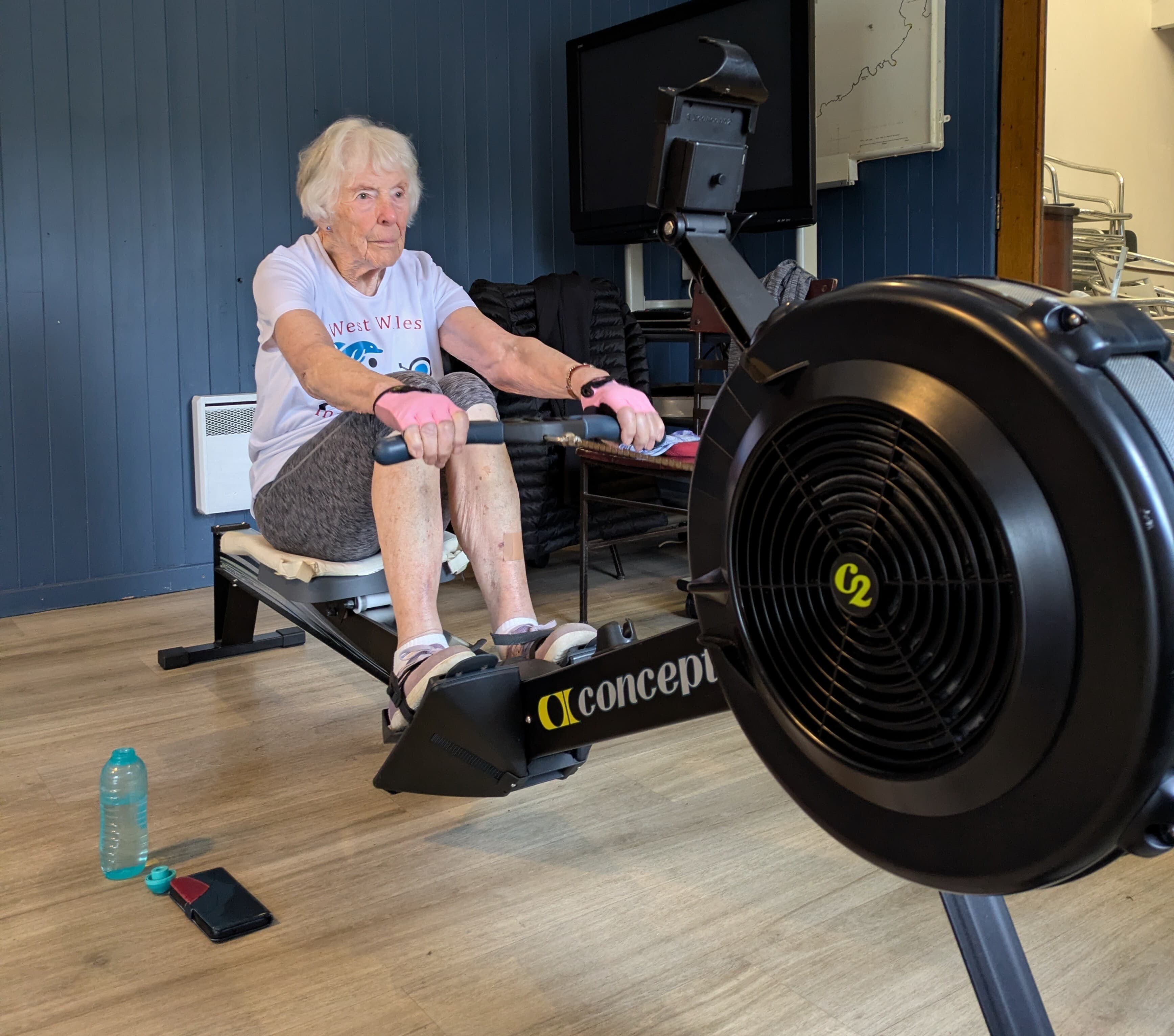 Woman on Concept2 RowErg